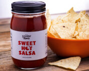 Snack time with chips and Screamin Mimi's Sweet Hot Salsa